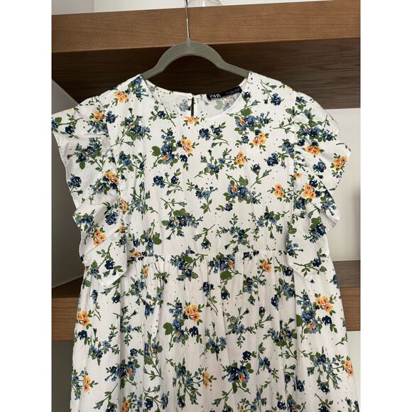 Zara Floral, Ruffle Dress - Picture 3 of 9